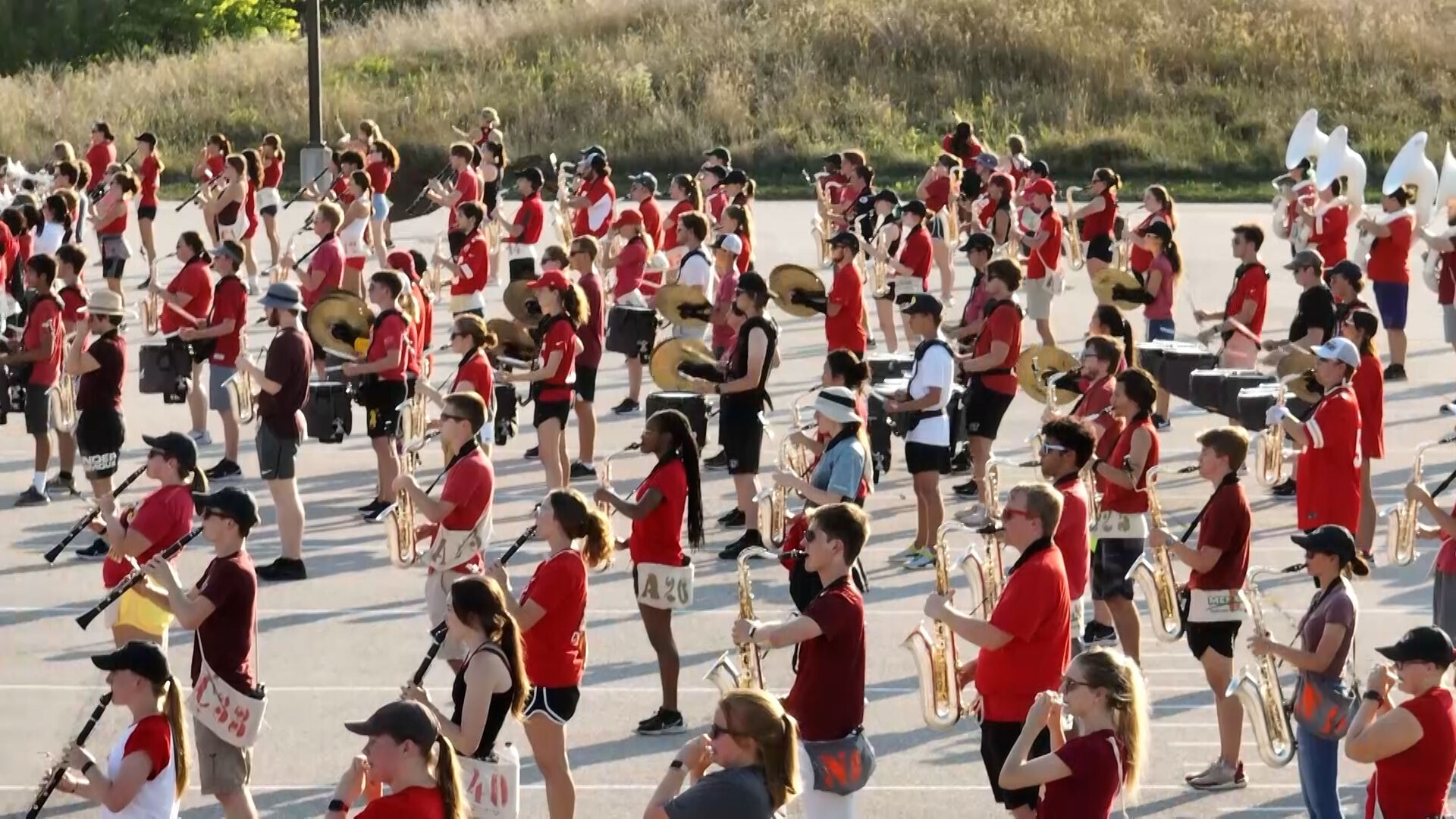 Marching Mizzou in red